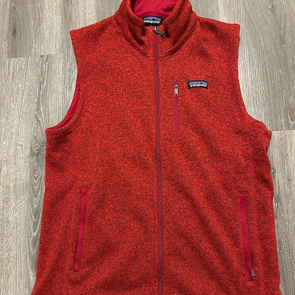 Patagonia Better Sweater Fleece Vest Full Zip Jacket Size Large Classic Red